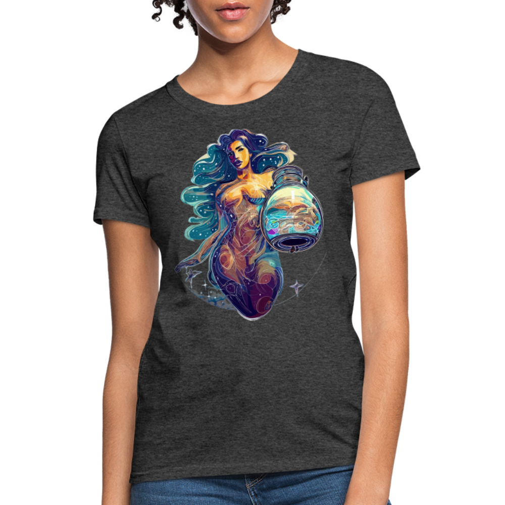 Women's Mythical Aquarius T-Shirt - heather black