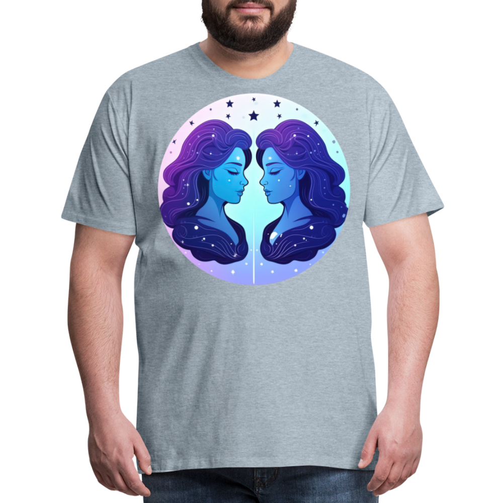 Men's Magic Gemini Premium T-Shirt - heather ice blue