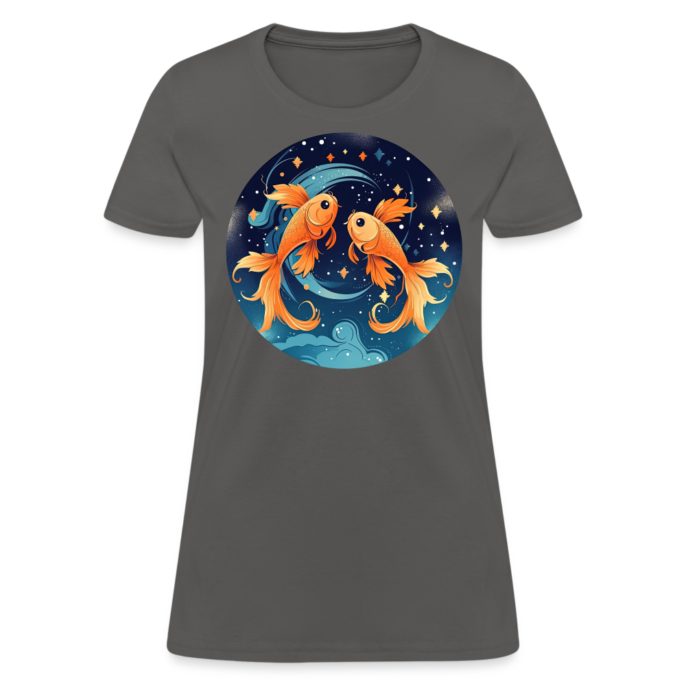 Women's Magic Pisces T-Shirt - charcoal