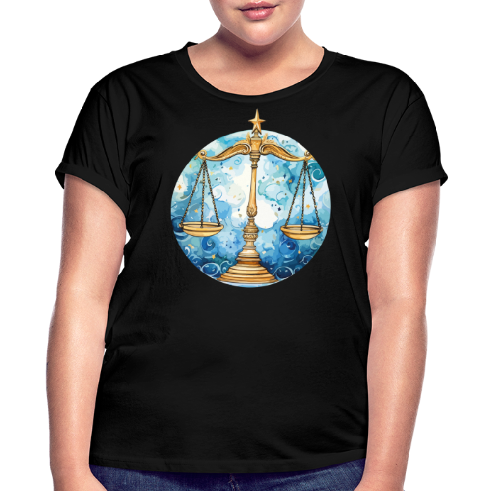 Women's Mythical Libra Relaxed Fit T-Shirt - black