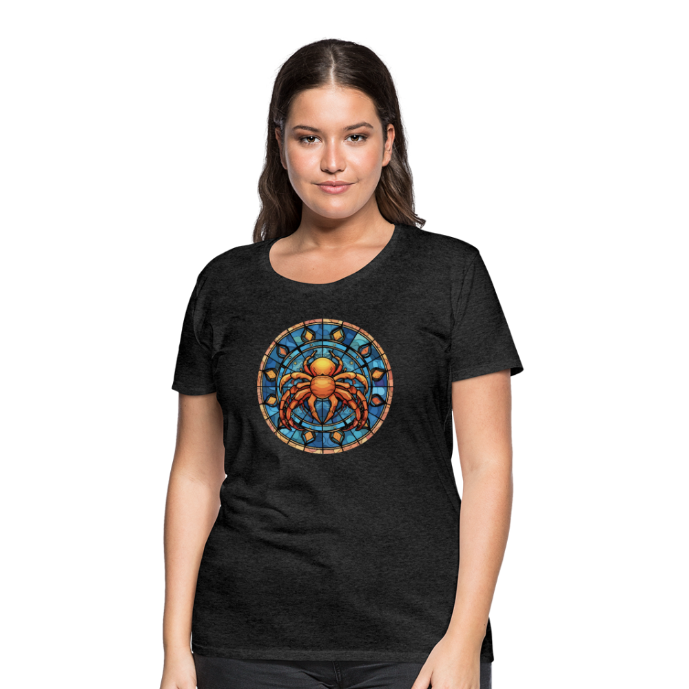 Women’s Mosaic Cancer Premium T-Shirt - charcoal grey