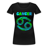 Thumbnail for Women's Power Words Cancer Premium T-Shirt - black