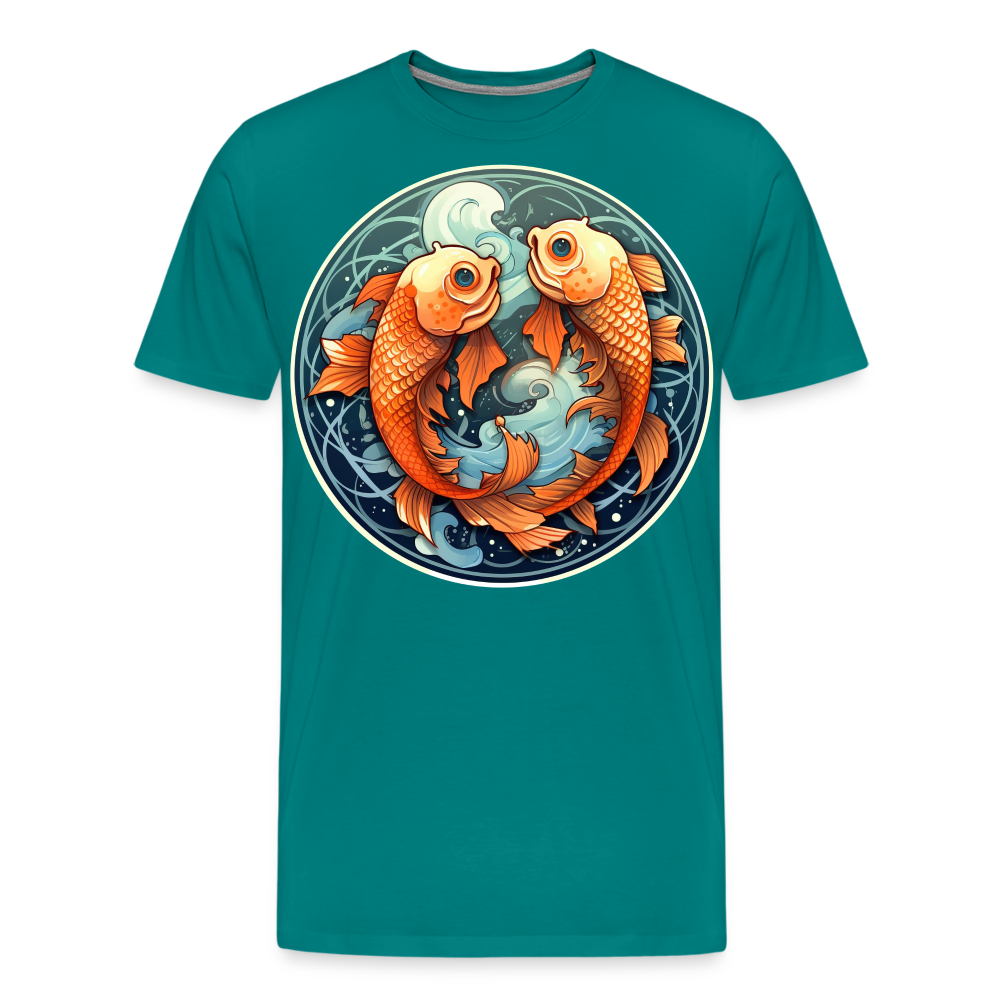 Men's Symbol Pisces Premium T-Shirt - teal