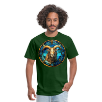 Thumbnail for Men's Mosaic Capricorn Classic T-Shirt - forest green