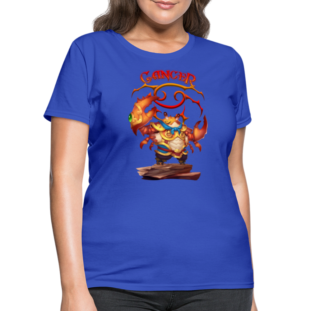 Women's Astral Cancer T-Shirt - royal blue