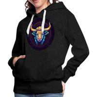 Thumbnail for Women’s Magic Taurus Premium Hoodie - charcoal grey