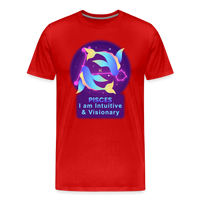 Thumbnail for Men's Neon Pisces Premium T-Shirt - red