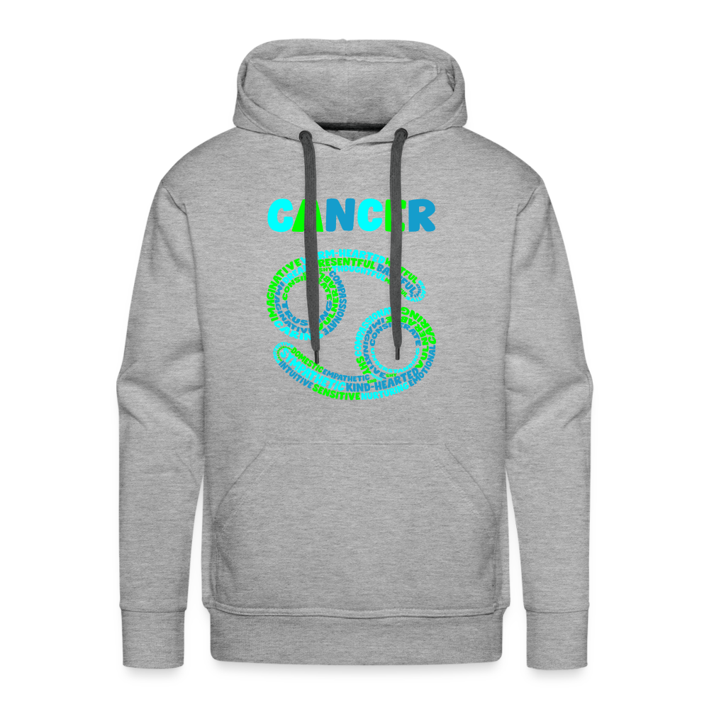 Men's Power Words Cancer Premium Hoodie - heather grey