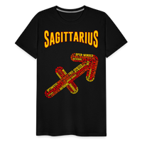 Thumbnail for Men's Power Words Sagittarius Premium T-Shirt - black