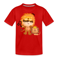 Thumbnail for Kid’s Astro Girl Leo Premium Organic T-Shirt - red