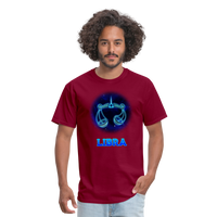 Thumbnail for Men's Stellar Libra Classic T-Shirt - burgundy