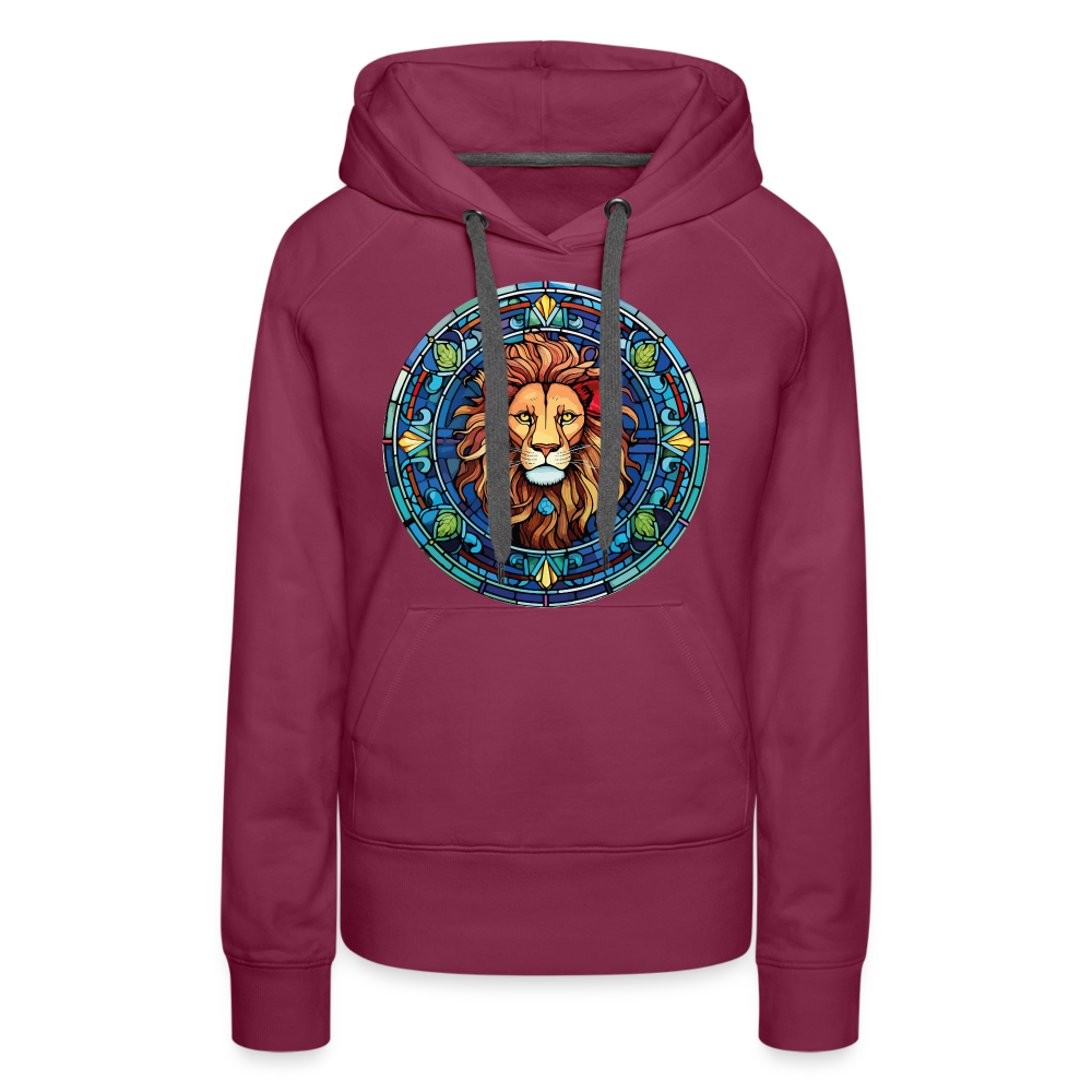 Women’s Mosaic Leo Premium Hoodie - burgundy