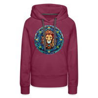 Thumbnail for Women’s Mosaic Leo Premium Hoodie - burgundy