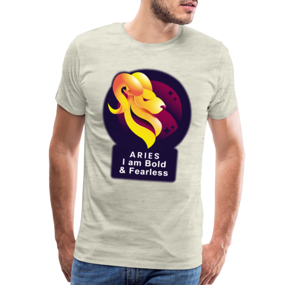 Men's Glow Aries Premium T-Shirt - heather oatmeal