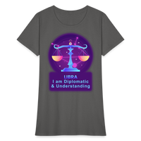 Thumbnail for Women's Neon Libra T-Shirt - charcoal