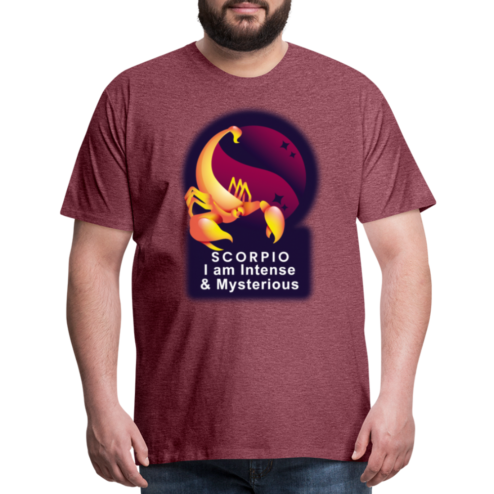 Men's Glow Scorpio Premium T-Shirt - heather burgundy