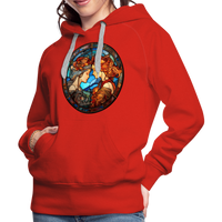 Thumbnail for Women’s Mosaic Gemini Premium Hoodie - red