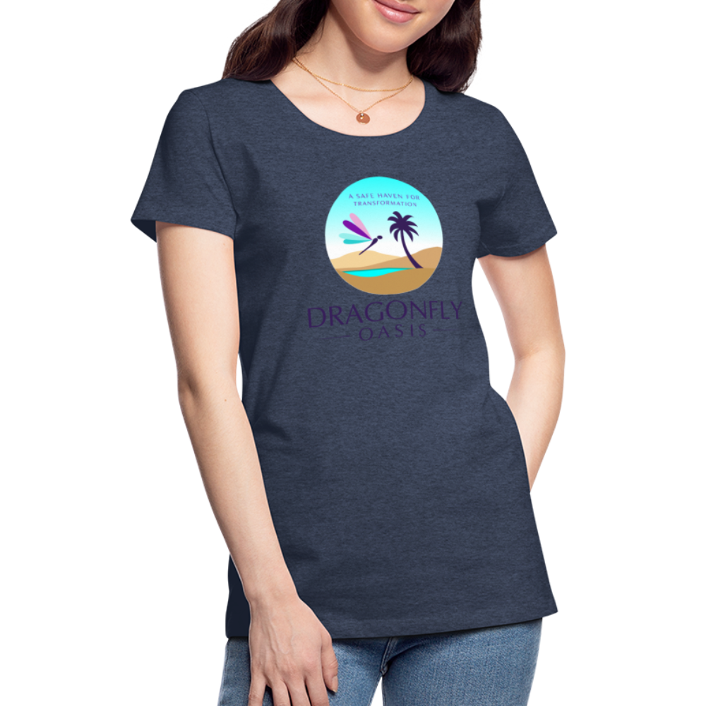 Women's Dragonfly Oasis V.1 Premium T-Shirt - heather blue