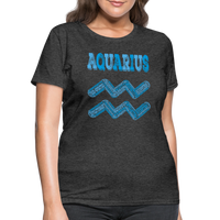 Thumbnail for Women's Power Words Aquarius T-Shirt - heather black