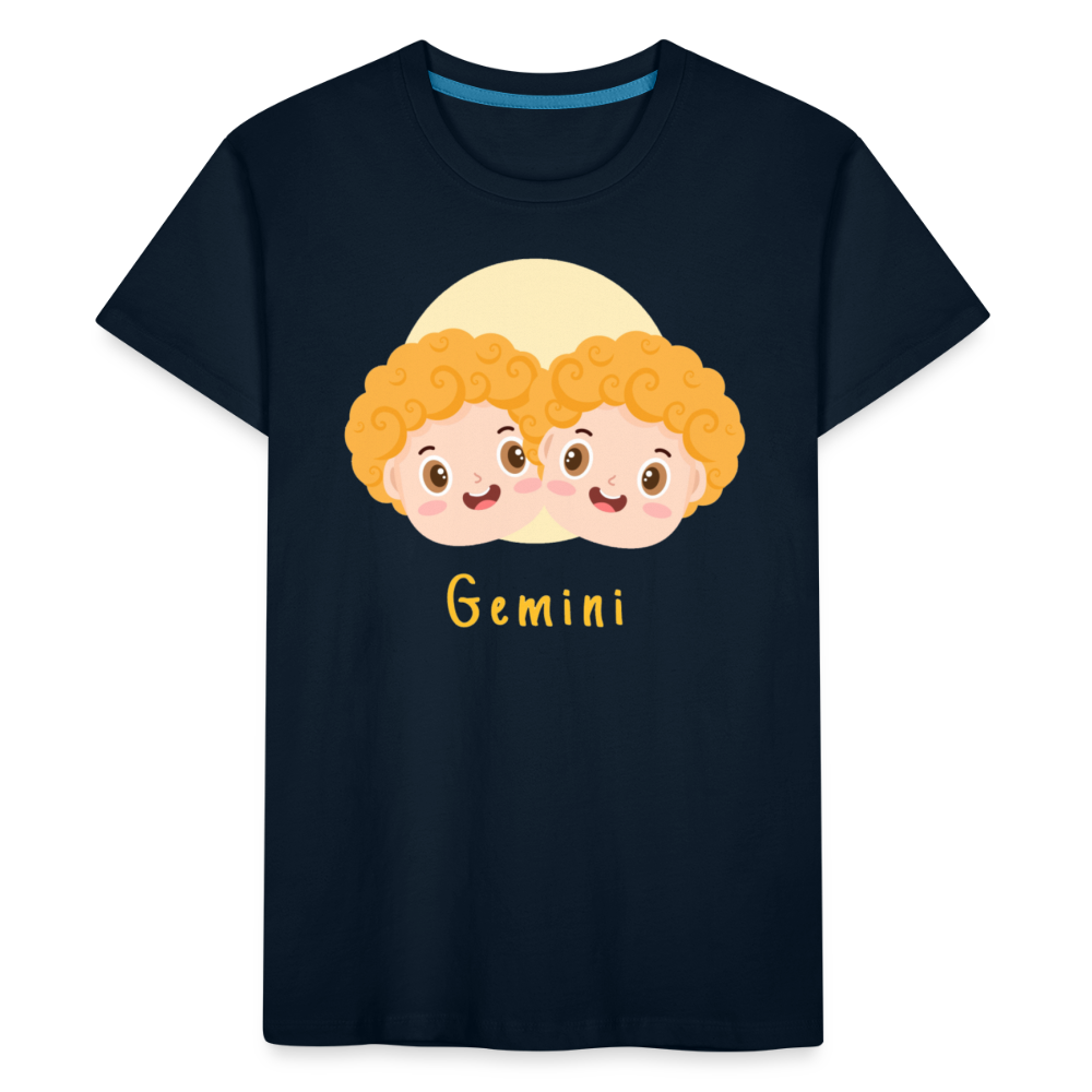 Kid’s Astro Toon Gemini Premium Organic T-Shirt - deep navy