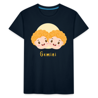 Thumbnail for Kid’s Astro Toon Gemini Premium Organic T-Shirt - deep navy