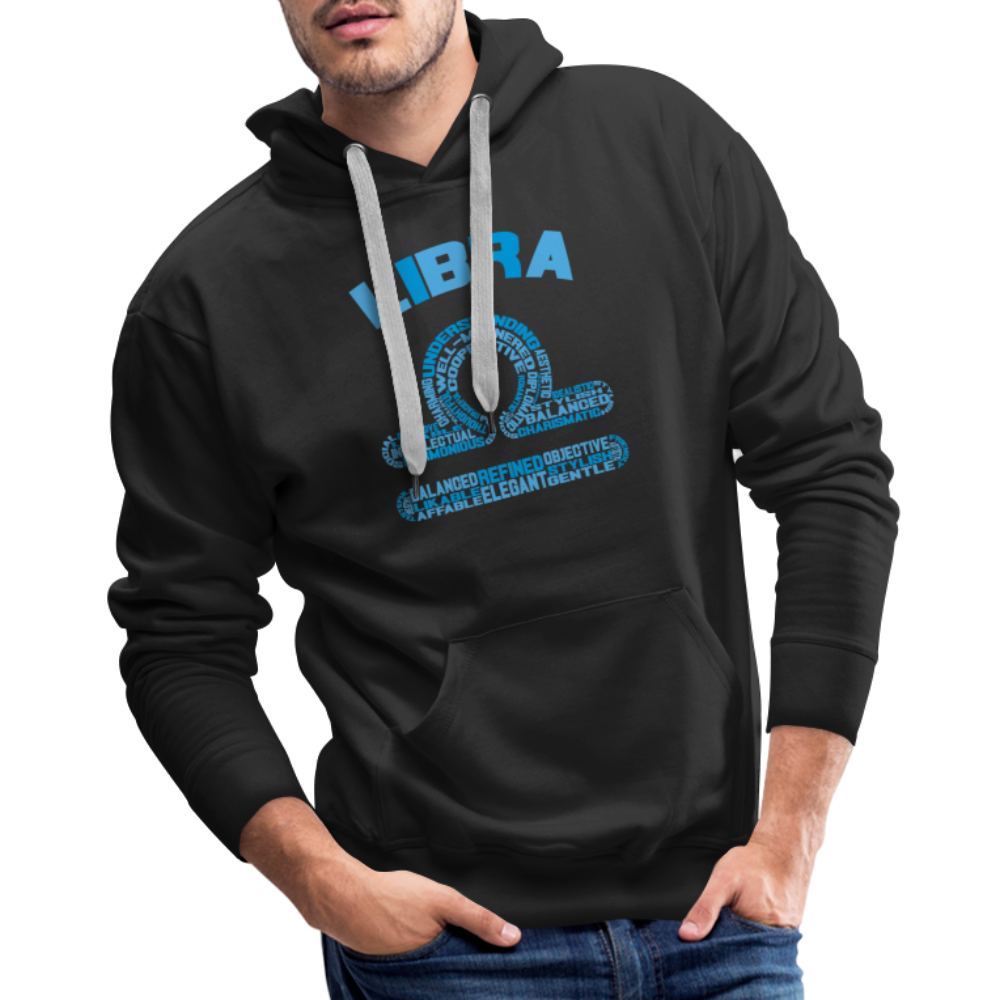 Men's Power Words Libra Premium Hoodie - black