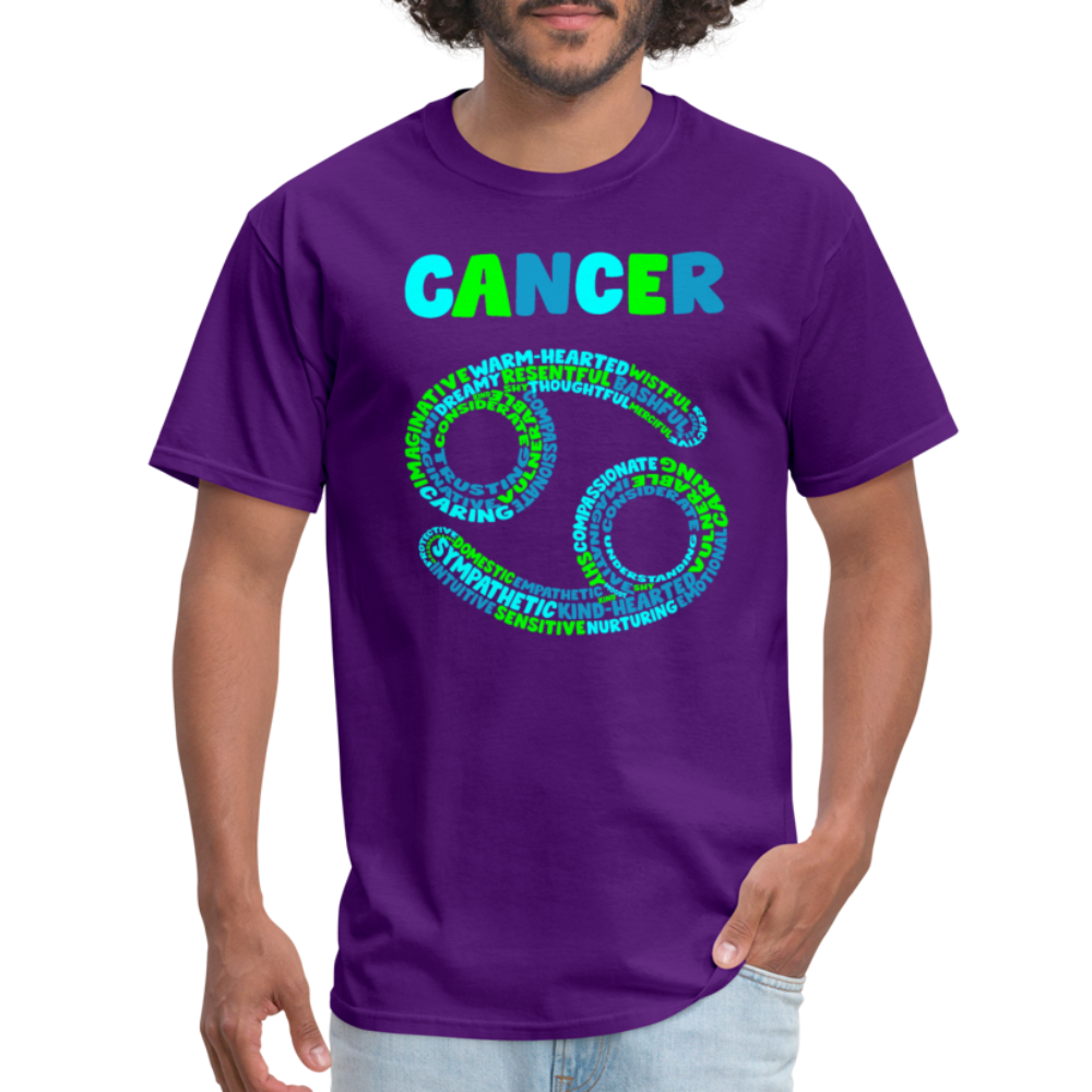 Men's Power Words Cancer Classic T-Shirt - purple