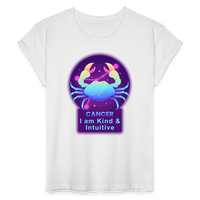 Thumbnail for Women's Neon Cancer Relaxed Fit T-Shirt - white