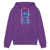 Thumbnail for Women's Power Words Libra Premium Hoodie - purple 