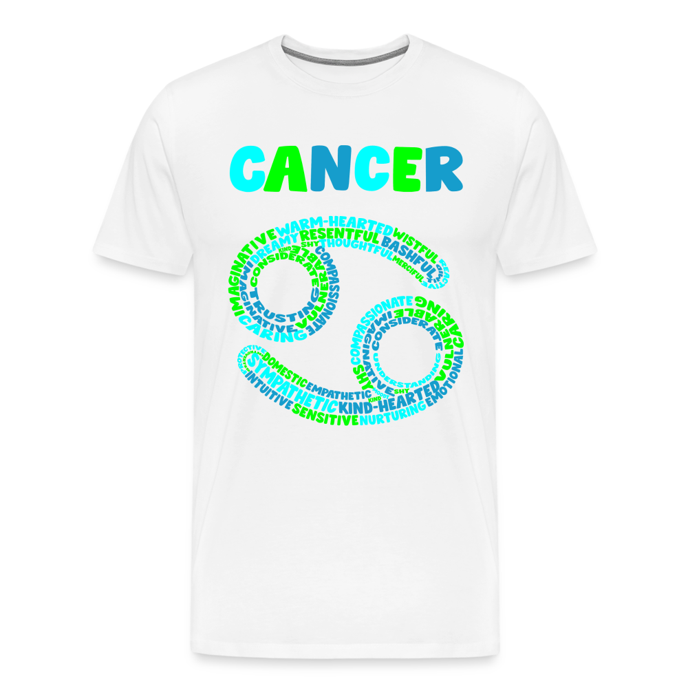 Men's Power Words Cancer Premium T-Shirt - white