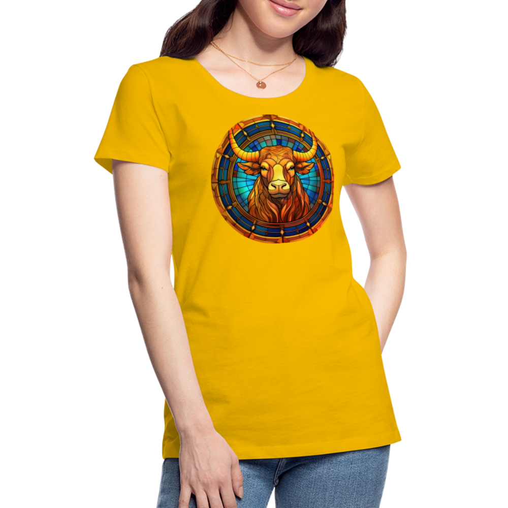 Women’s Mosaic Taurus Premium T-Shirt - sun yellow