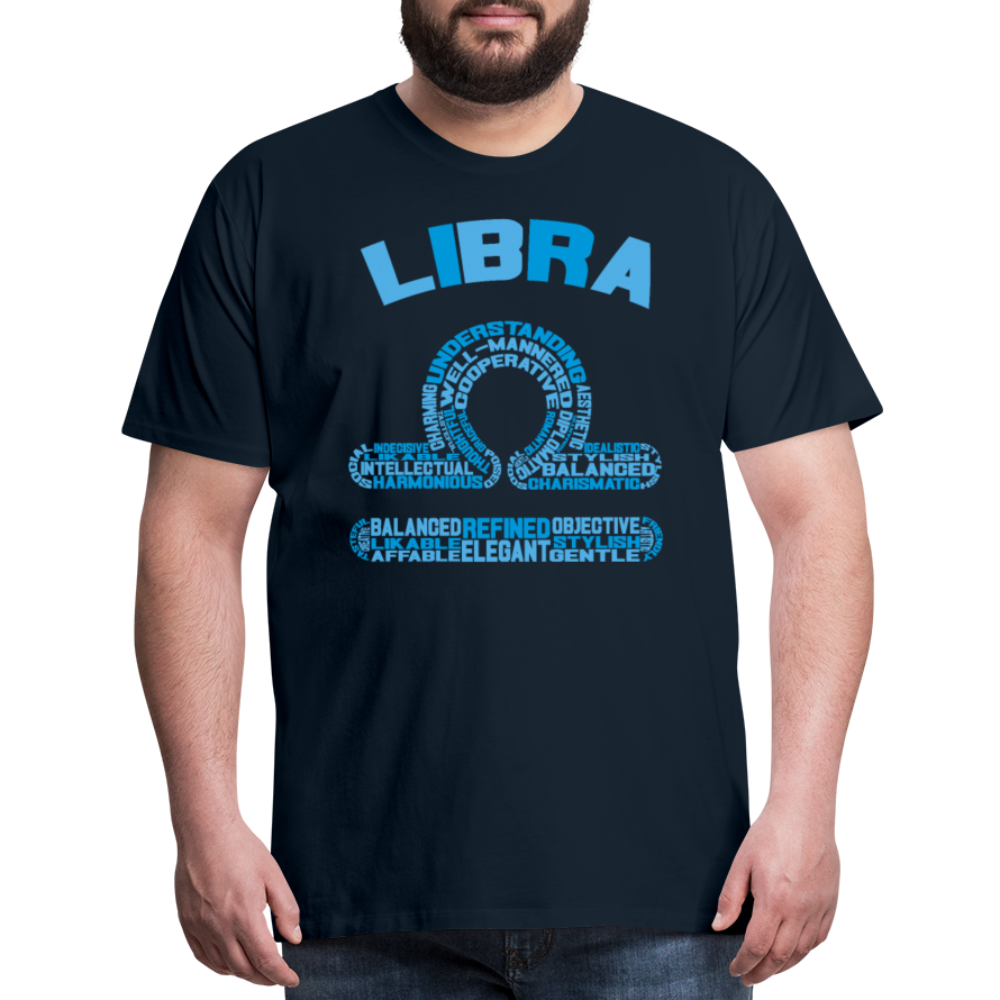 Men's Power Words Libra Premium T-Shirt - deep navy