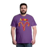 Thumbnail for Men's Power Words Aries Premium T-Shirt - purple