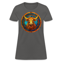 Thumbnail for Women's Mosaic Taurus T-Shirt - charcoal