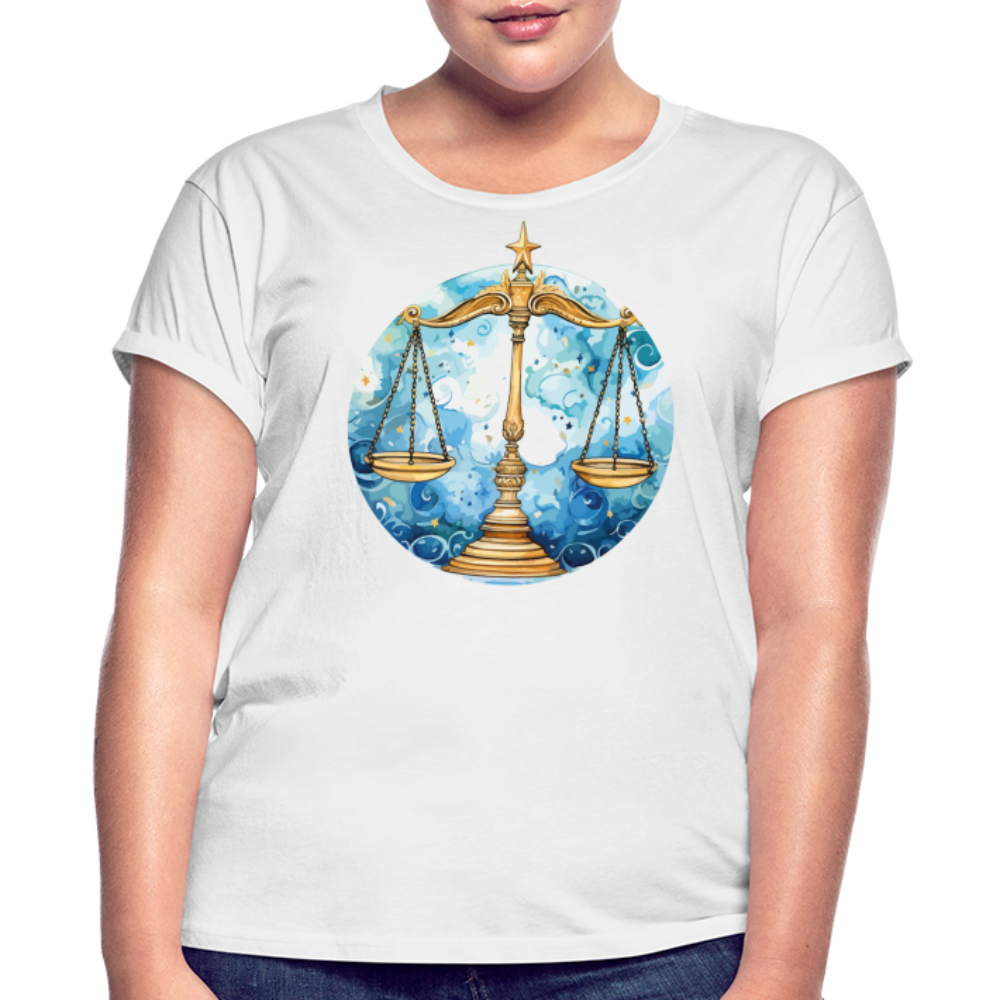 Women's Mythical Libra Relaxed Fit T-Shirt - white