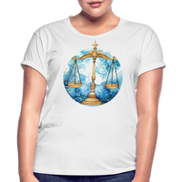 Thumbnail for Women's Mythical Libra Relaxed Fit T-Shirt - white