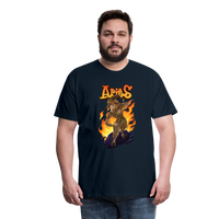 Thumbnail for Men's Fiery Aries Premium T-Shirt - deep navy