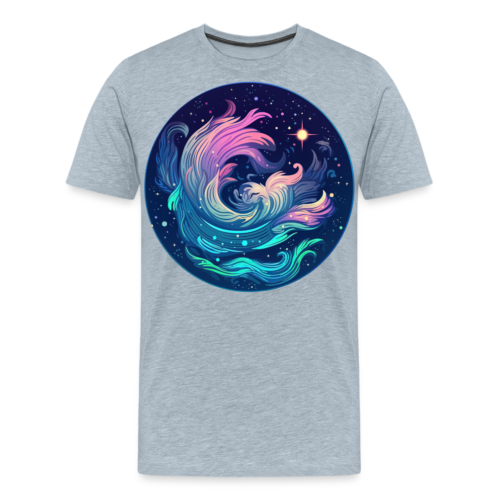 Men's Magic Aquarius Premium T-Shirt - heather ice blue