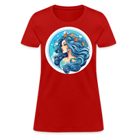 Thumbnail for Women's Symbol Aquarius T-Shirt - red