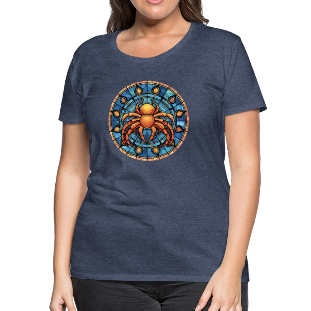 Women’s Mosaic Cancer Premium T-Shirt - heather blue