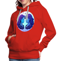 Thumbnail for Women’s Magic Gemini Premium Hoodie - red