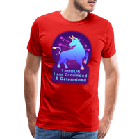 Thumbnail for Men's Neon Taurus Premium T-Shirt - red