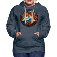 Thumbnail for Women’s Mosaic Gemini Premium Hoodie - heather denim