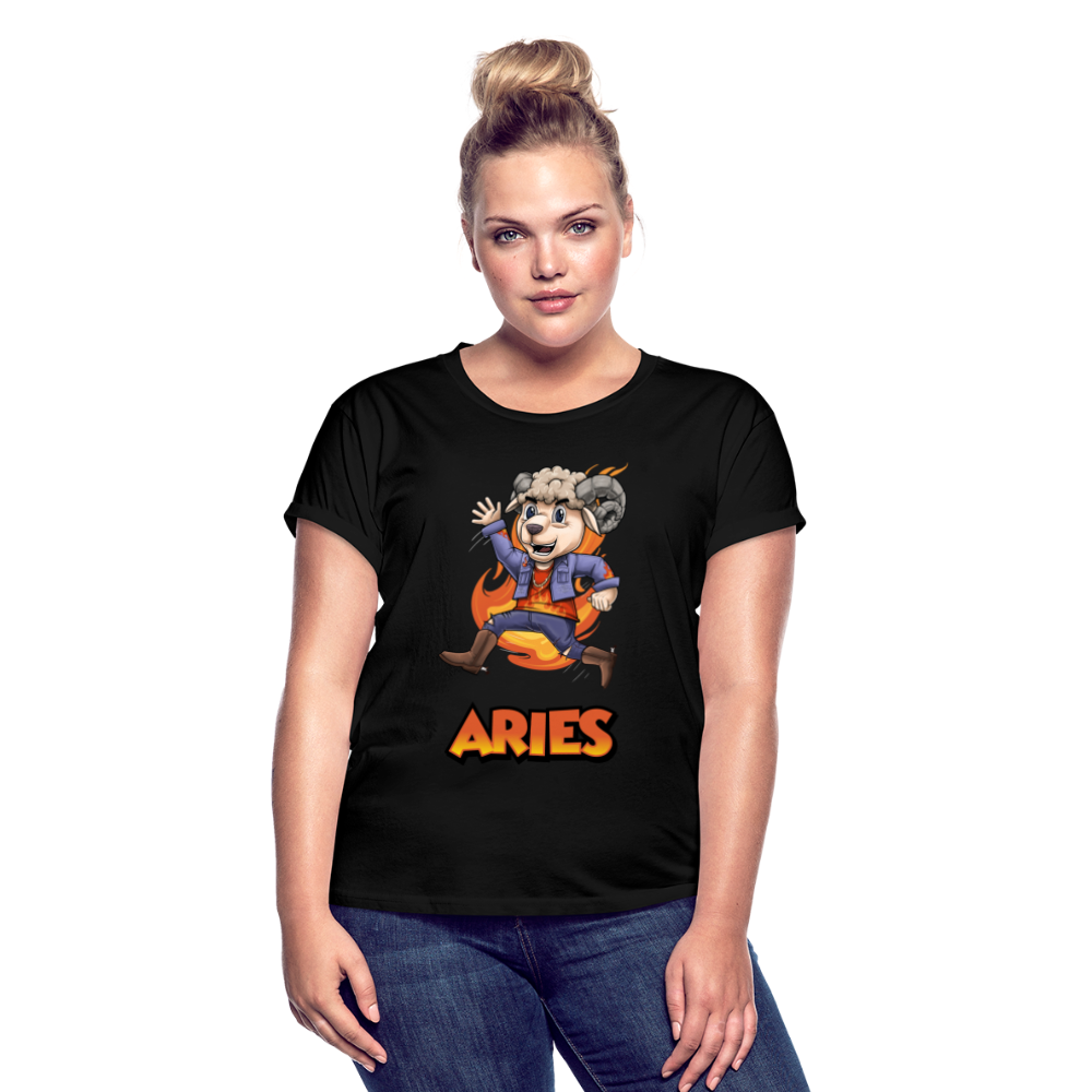 Women's Playful Aries Relaxed Fit T-Shirt - black