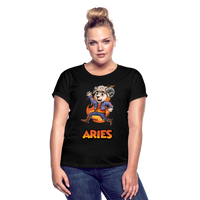 Thumbnail for Women's Playful Aries Relaxed Fit T-Shirt - black