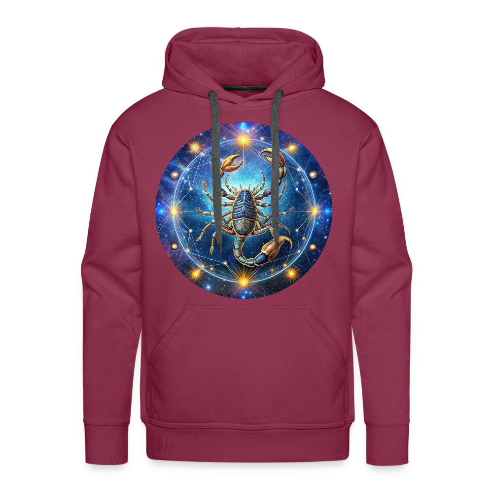 Men’s Symbol Scorpio Premium Hoodie - burgundy