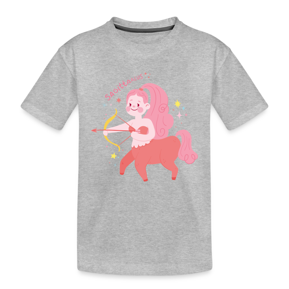 Kid’s Pinky Sagittarius Premium Organic T-Shirt - heather gray