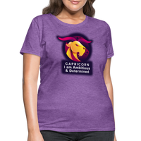 Thumbnail for Women's Glow Capricorn T-Shirt - purple heather