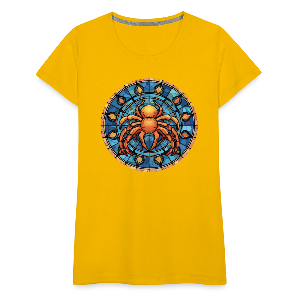 Women’s Mosaic Cancer Premium T-Shirt - sun yellow