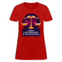 Thumbnail for Women's Glow Libra T-Shirt - red